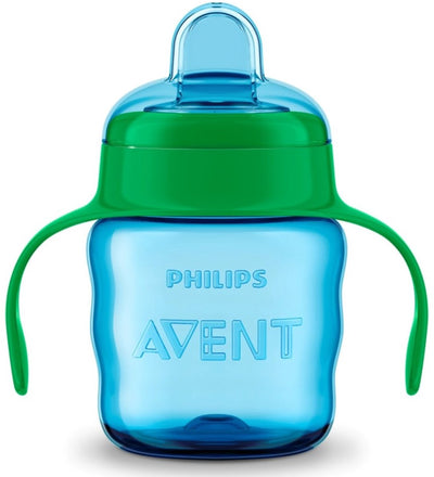 Philips avent gobelet avec bec verseur - 200 ml - bleu - à partir de 6 mois - anti-fuite - sans BPA