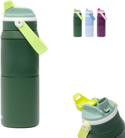 Gourde isotherme Kambukka dupla 750 ml - Gourde 2 en 1 - 100 % étanche - Forêt de pins