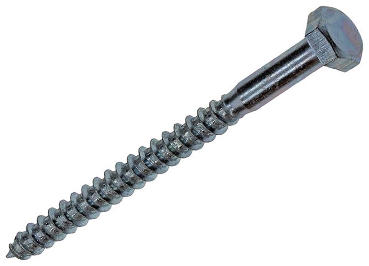 Mack 1017412 - boulon fileté à bois en acier galvanisé 1 pièce 7 x 90 mm | 10 pièces