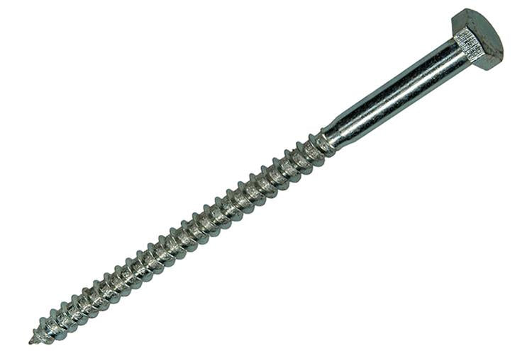 Mack 1017421 - boulon fileté à bois en acier galvanisé 1 pièce 8 x 140 mm | 10 pièces