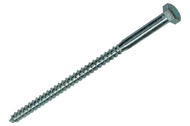 Mack 1017422 - boulon fileté à bois en acier galvanisé 1 pièce 8 x 150 mm | 10 pièces