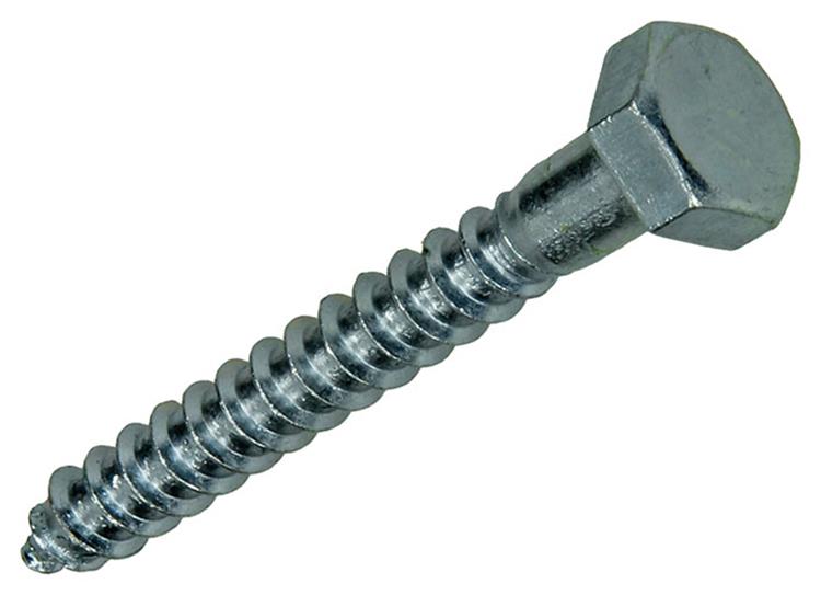 Mack 1017425 - boulon fileté à bois en acier galvanisé 1 pièce 10 x 80 mm | 10 pièces