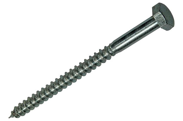 Mack 1017428 - boulon fileté à bois en acier galvanisé 1 pièce 10 x 140 mm | 10 pièces