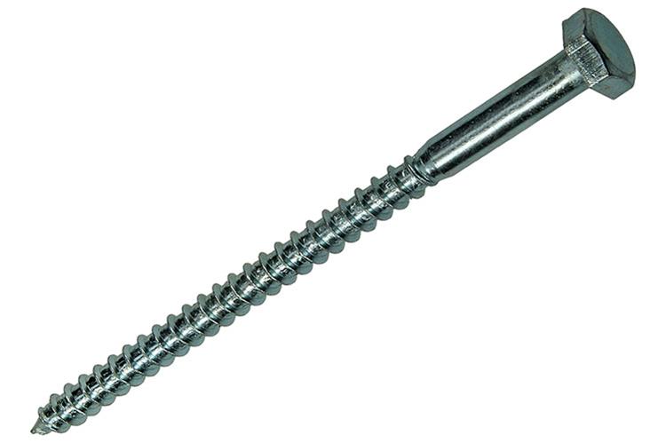 Mack 1017429 - boulon fileté à bois en acier galvanisé 1 pièce 10 x 160 mm | 10 pièces