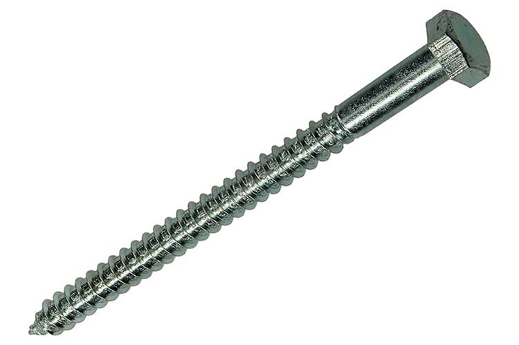Mack 1017431 - boulon fileté à bois en acier galvanisé 1 pièce 12 x 160 mm | 10 pièces