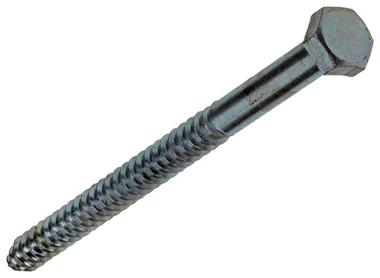 Mack 1017432 - boulon fileté à bois en acier galvanisé 1 pièce 12 x 180 mm | 10 pièces