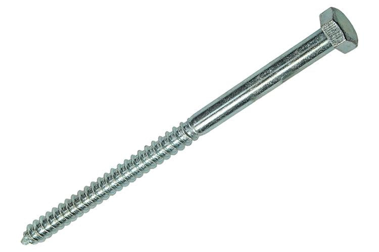 Mack 1017433 - boulon fileté à bois en acier galvanisé 1 pièce 12 x 200 mm | 10 pièces