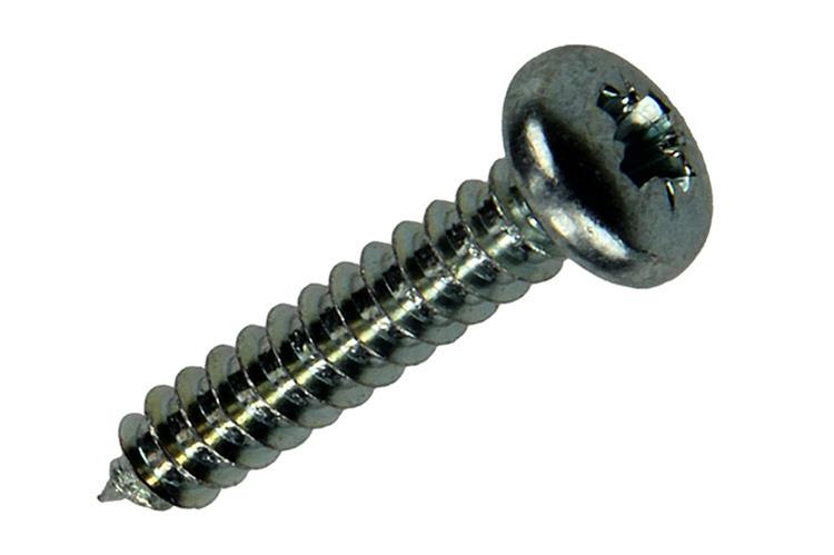 Mack 1017452 - vis autotaraudeuse à tête cylindrique galv. 12 pièces 4,8 x 25 mm | 10 pièces