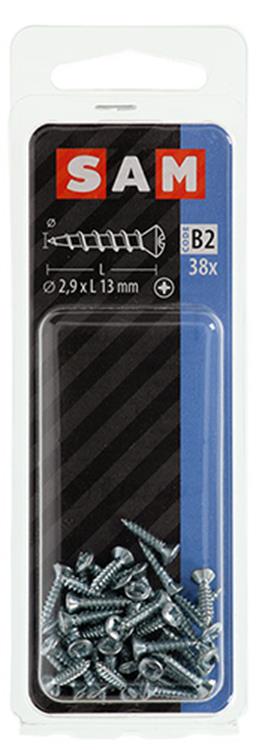 Mack 1017482 - vis autotaraudeuses bvk galvanisées 38 pcs 2,9 x 13 mm | 10 pièces