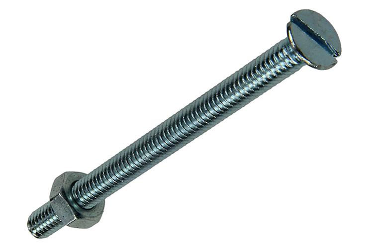 Mack 1017496 - vis à métal galvanisée. tête + écrou plaqué 9 pcs m4 x 50 mm | 10 pièces