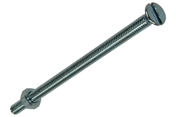 Mack 1017498 - vis à métal galvanisée. tête + écrou plaqué 4 pcs m4 x 70 mm | 10 pièces
