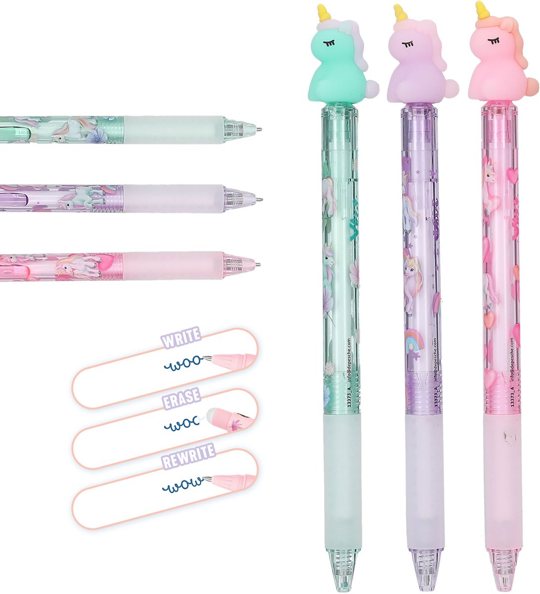 Depesche - stylo gel effaçable ylvi avec licorne - 1 pièce