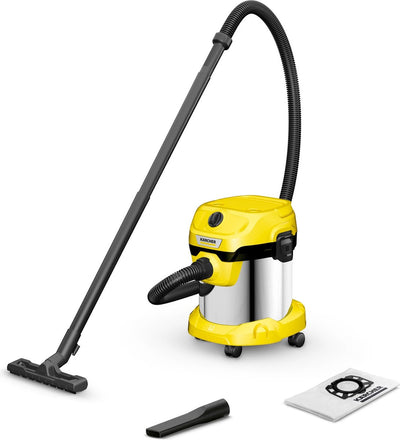 Aspirateur eau et poussière Kärcher wd 2 plus s v-15 4 18 - 1000w - réservoir à poussière en acier inoxydable 15l - câble d'alimentation 4m