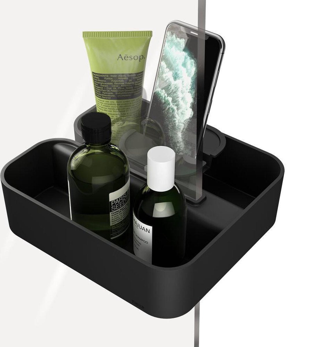 Tiger 2 étages - panier de douche pour paroi de douche - sans perçage - noir