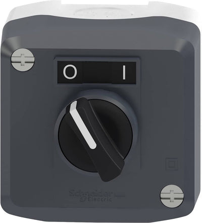 Boîte à boutons poussoirs Schneider electric avec sélecteur - noir - 1no - i o - harmonie - - xald134