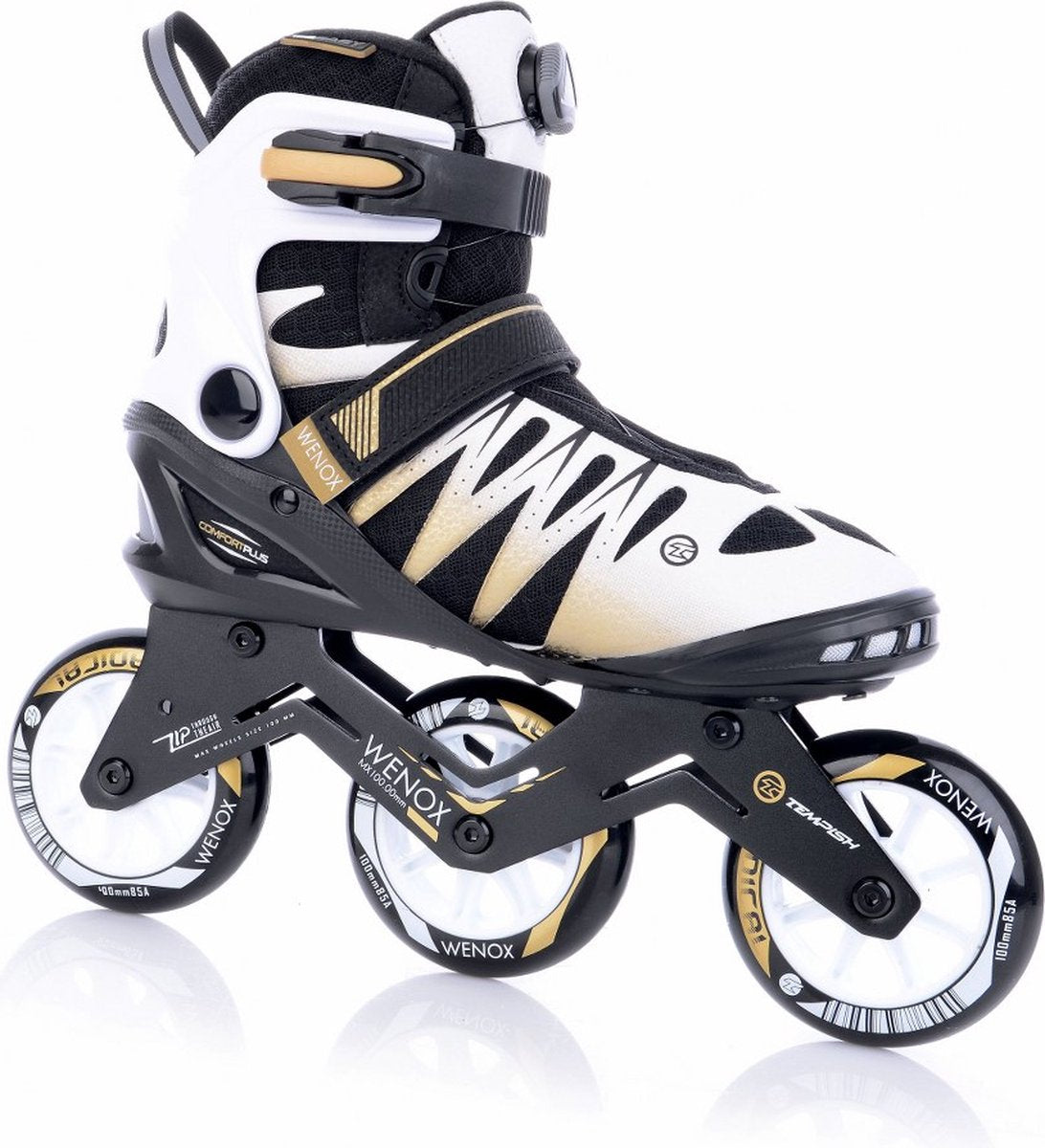 Patins à roues alignées Wenox Top 100, bottes souples 85A, blanc, taille 41