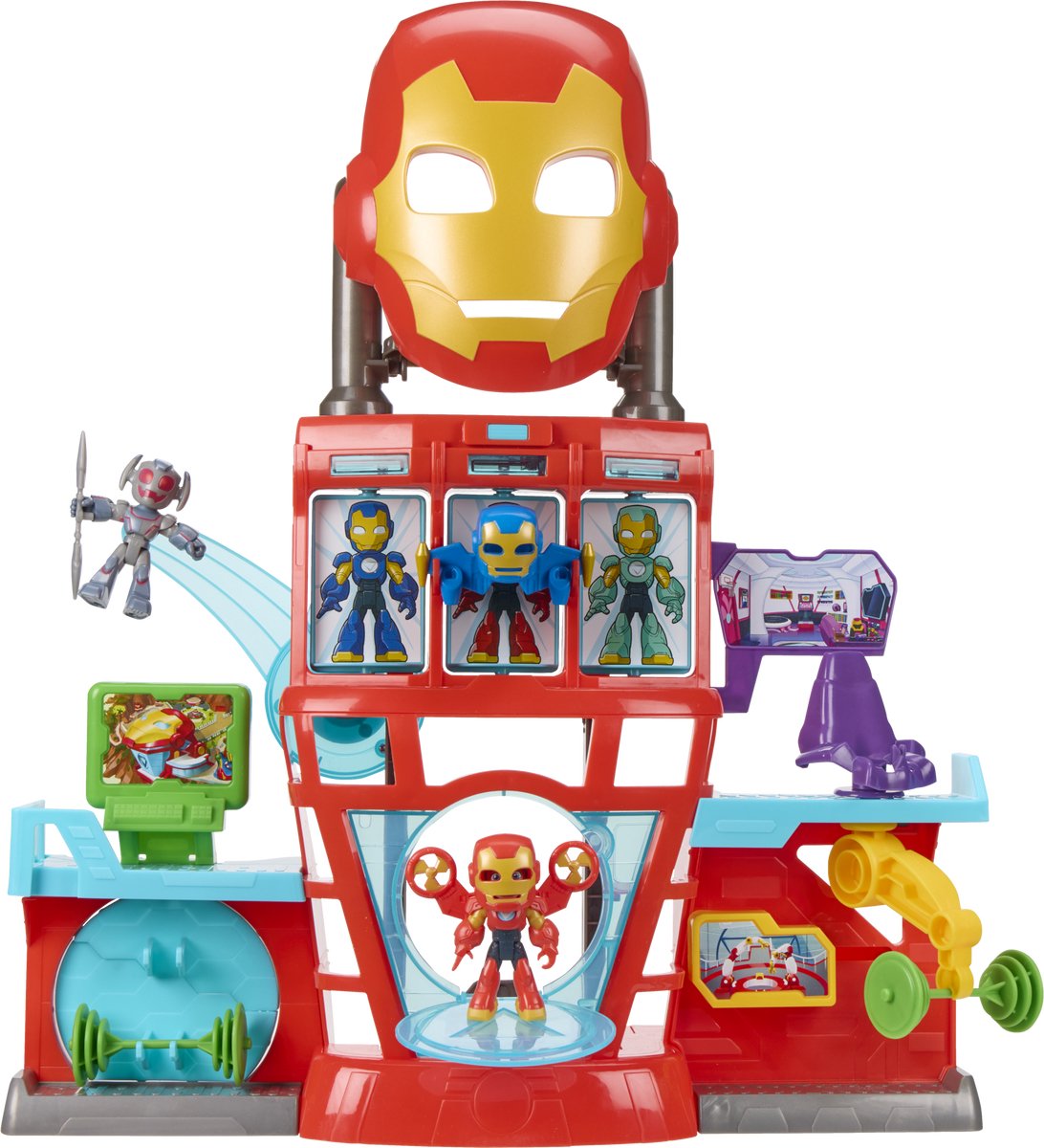 Spidey et ses amis incroyables émerveillent Iron Man et ses amis géniaux - quartiers de fer - ensemble de jeu