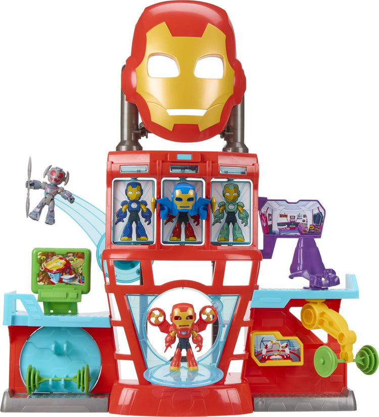 Spidey et ses amis incroyables émerveillent Iron Man et ses amis géniaux - quartiers de fer - ensemble de jeu