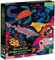 Puzzle Mudpuppy phosphorescent - océan - 51x51cm - 500 pièces - 8 ans