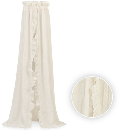 Jollein - voile bébé volant vintage (ivoire) - coton - polyester - voile bébé, ciel de lit - 155cm