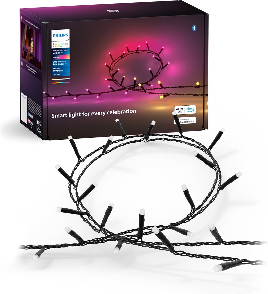 Cordon lumineux Philips Hue Festavia - 20 mètres - 250 LED