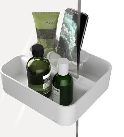 Tiger 2 étages - panier de douche pour paroi de douche - sans perçage - blanc