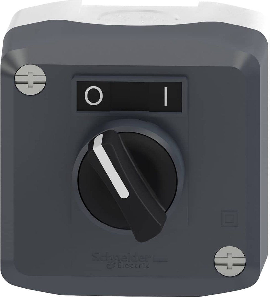 Boîte à boutons poussoirs Schneider electric avec sélecteur - noir - 1no - i o - harmonie - - xald134