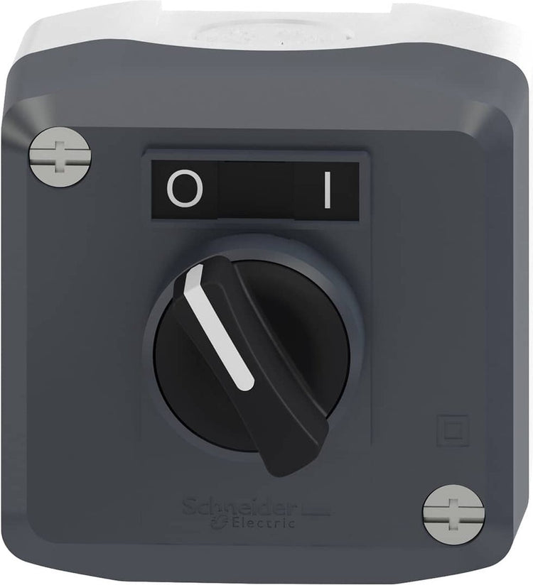 Boîte à boutons poussoirs Schneider electric avec sélecteur - noir - 1no - i o - harmonie - - xald134