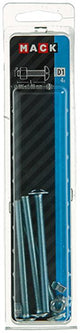Mack 1017558 - boulon de chauffage + écrou acier galvanisé 4 pcs m6 x 80 mm | 5 pièces