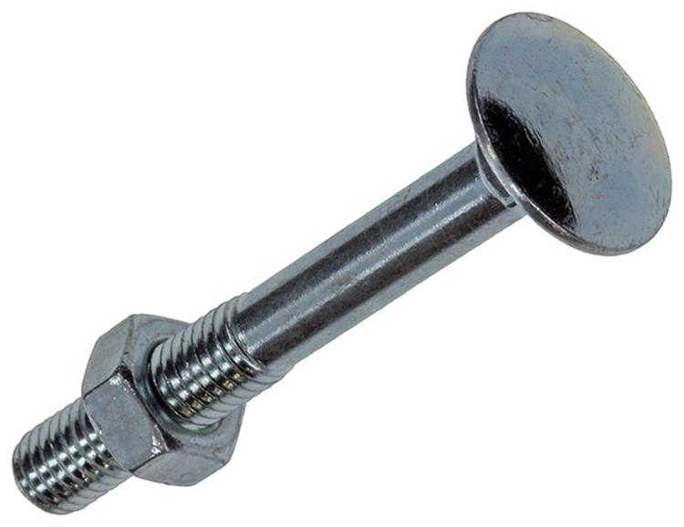 Mack 1017564 - boulon à bois + écrou en acier galvanisé 10 pcs m5 x 40 mm | 5 pièces