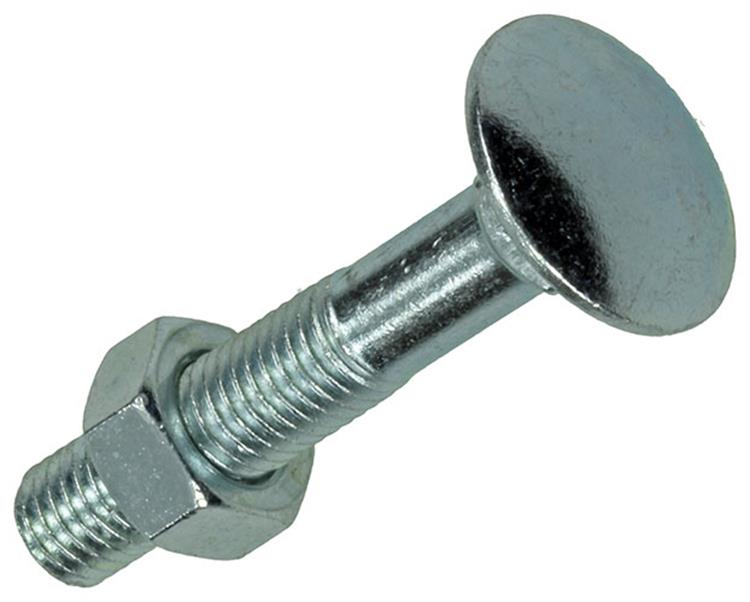 Mack 1017576 - boulon à bois + écrou en acier galvanisé 5 pcs m7 x 40 mm | 5 pièces