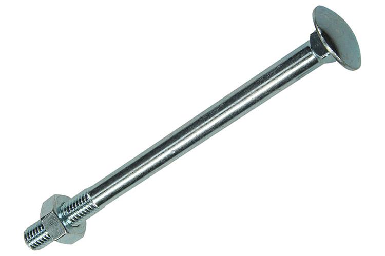 Mack 1017592 - boulon à bois + écrou en acier galvanisé 1 pièce m10 x 140 mm | 10 pièces
