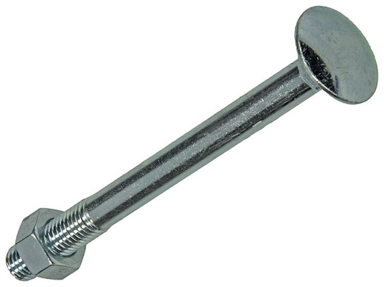 Mack 1017596 - boulon à bois + écrou en acier galvanisé 1 pièce m12 x 140 mm | 10 pièces