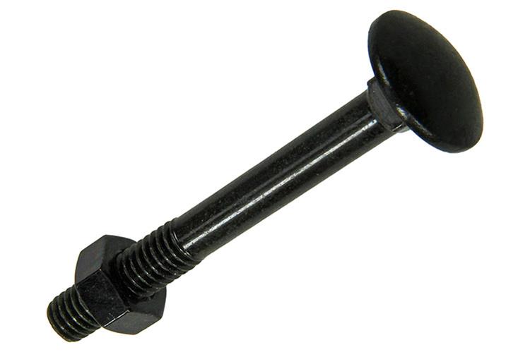 Mack 1017597 - boulon à bois + écrou noir 6,0 x 50 mm 4 pcs | 5 pièces