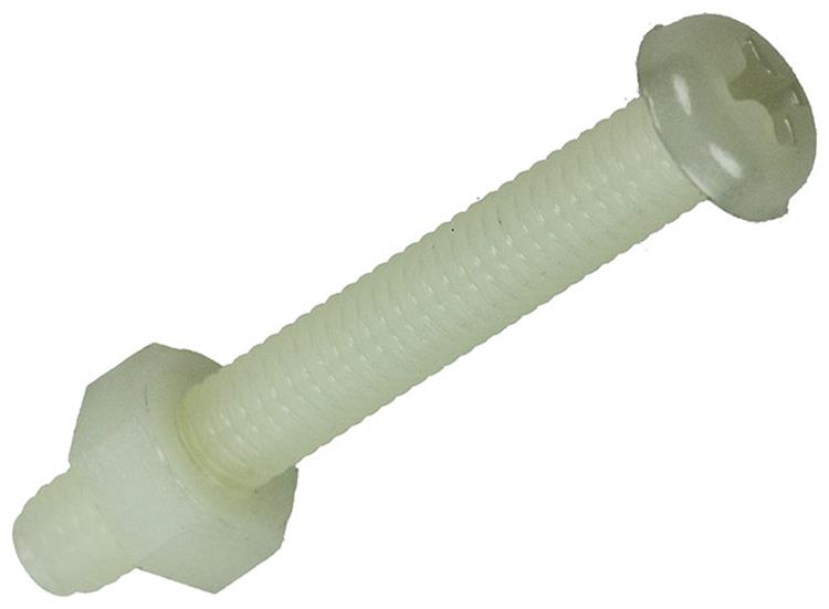 Mack 1017641 - vérin à vis métal. tête + écrou nylon 6 pcs m4 x 30 mm | 10 pièces