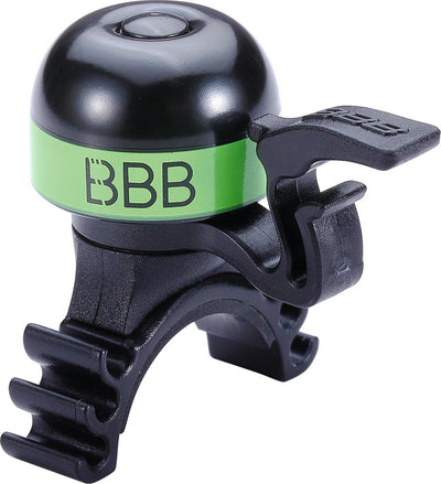 Bbb cycling bbb-16 minifit sonnette de vélo - laiton - tous diamètres de guidon - noir vert