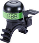 Bbb cycling bbb-16 minifit sonnette de vélo - laiton - tous diamètres de guidon - noir vert
