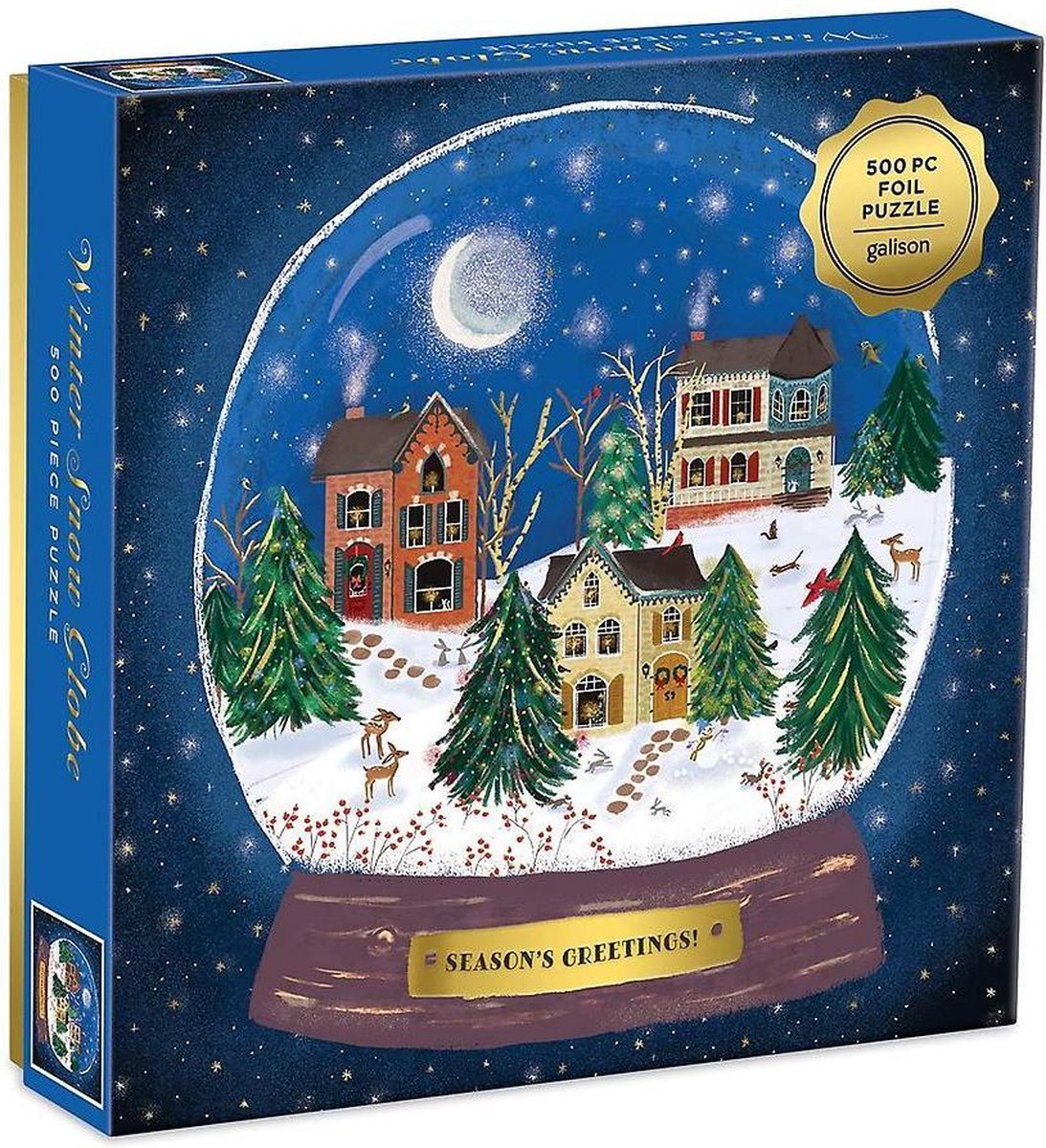 Puzzle 500 pièces boule à neige d'hiver