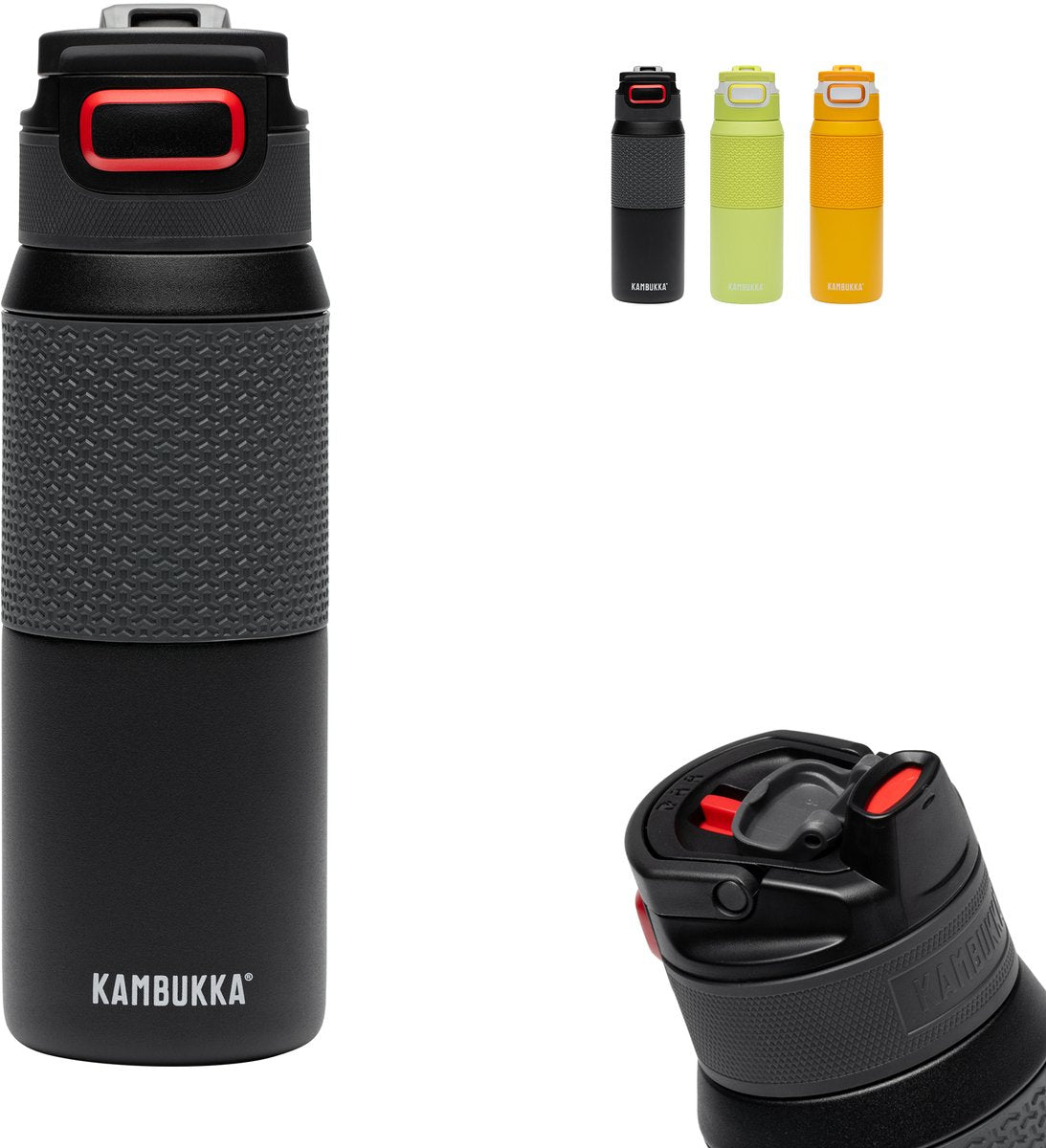 Bouteille d'eau isotherme Kambukka Elton 750 ml - Nightfall 3.0 avec couvercle 3 en 1 et nettoyage facile