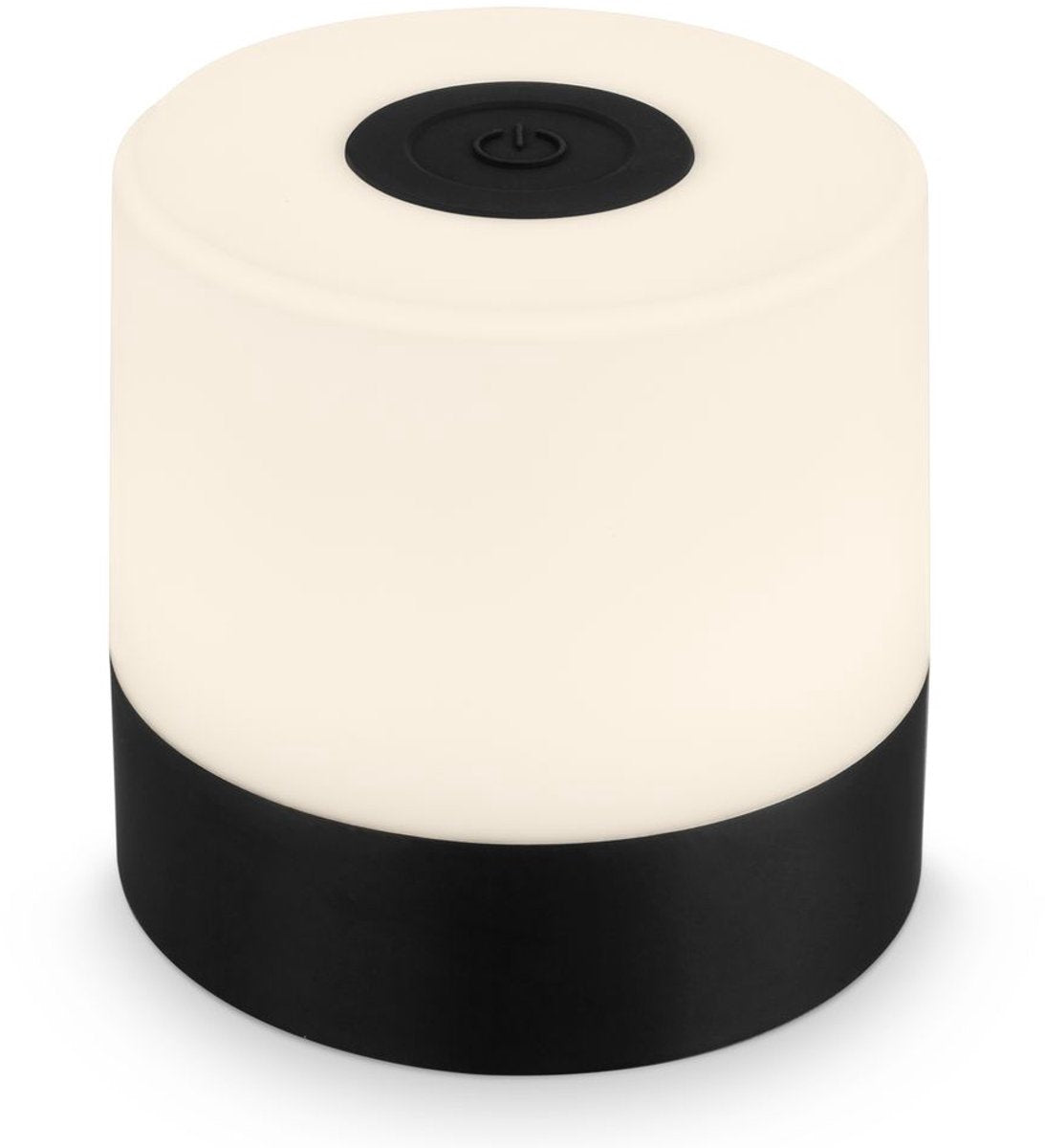 B.k.licht briloner - mini lampe de table rechargeable - avec USB-C - sans fil - dimmable - lampe d'extérieur - lampe pour enfants - lumière blanche chaude 2 700 K - 7x7 cm - noir