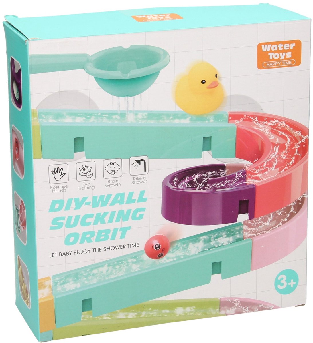 Ensemble de jeu de bain aquatique amusant avec piste de balle, 44 pièces.