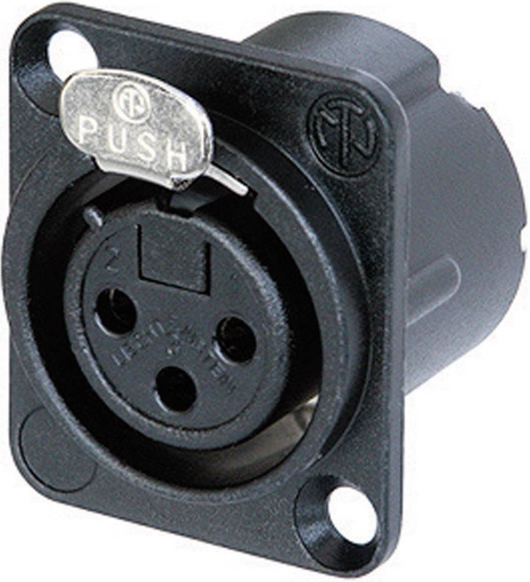 Neutrik nc3fd-lx-b connecteur xlr bride, contacts droits nombre de broches: 3 noir 1 pièce(s)