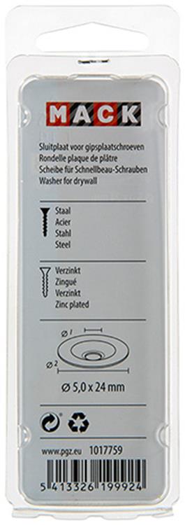 Mack 1017759 - gâche pour plaques de plâtre scr. envoyé 20 pièces 5 x 24 mm | 10 pièces