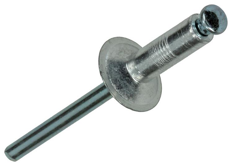 Mack 1020306 - 16 agrafes aveugles aluminium 4,8x18mm | 5 pièces