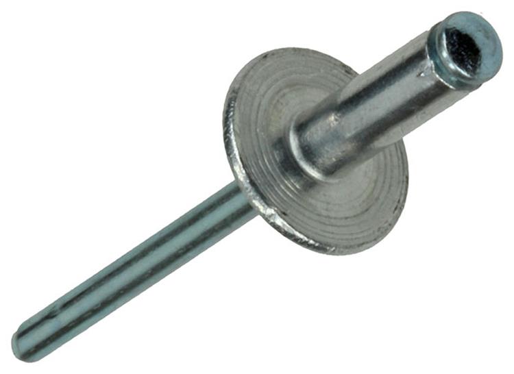 Mack 1020309 - 11 agrafes aveugles aluminium tête large 4,8x14mm | 5 pièces