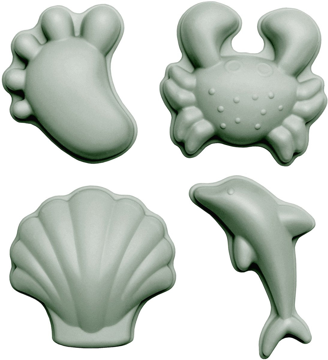 Moules à sable Scrunch - vert - pliables - recyclables