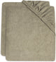 Jollein housse de matelas à langer éponge 75x85cm vert olive (paquet de 2)