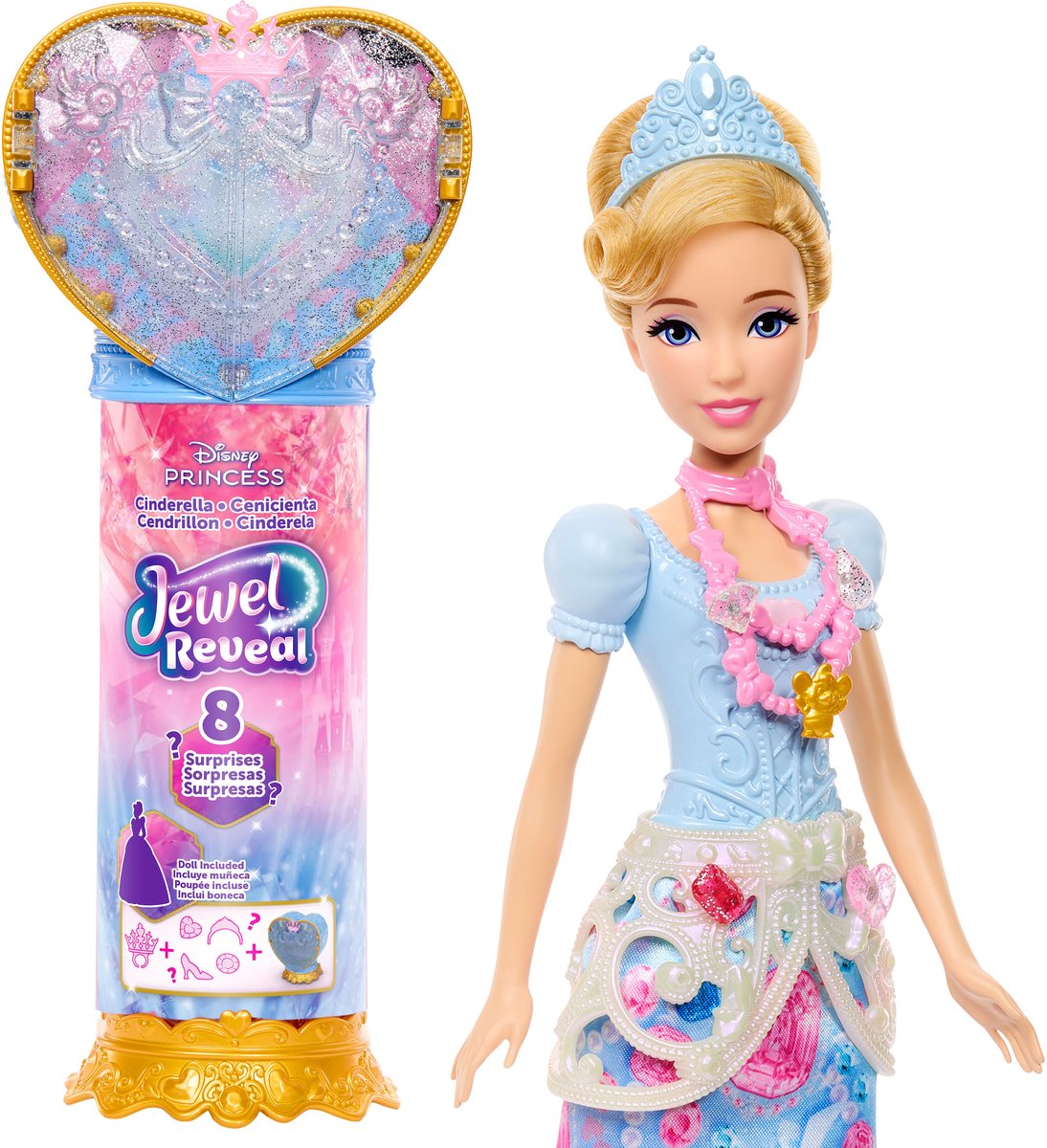 Mattel Disney Princesse Bijou Révéler Cendrillon - poupée de mode