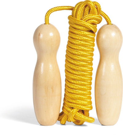 BS Toys Spring Ting jaune avec des poignées en bois