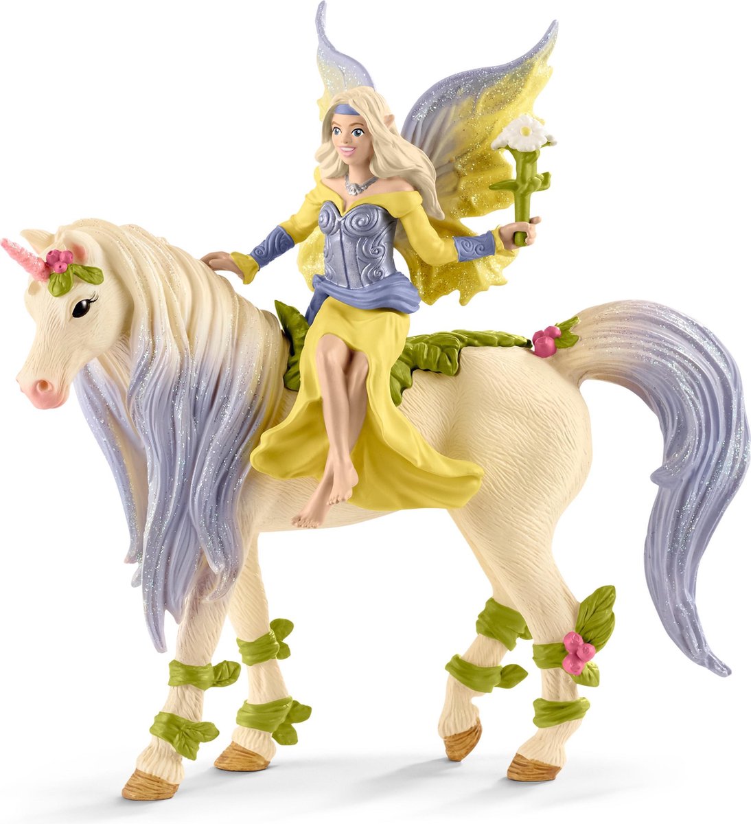 Schleich bayala - sera avec licorne fleurie - figurine de jeu - jouets pour enfants pour garçons et filles - 5 à 12 ans - 70565